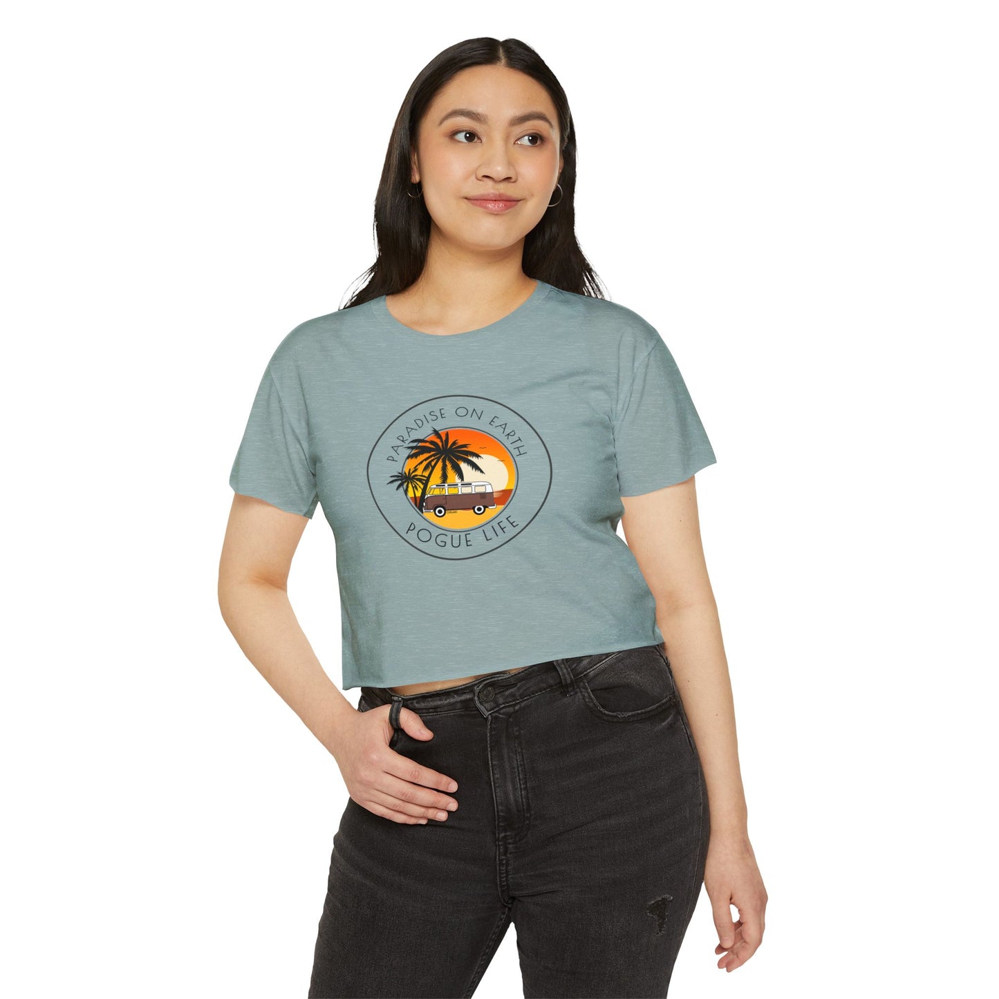 Paradise On Earth Women's Festival Crop Top - DiRoMi
