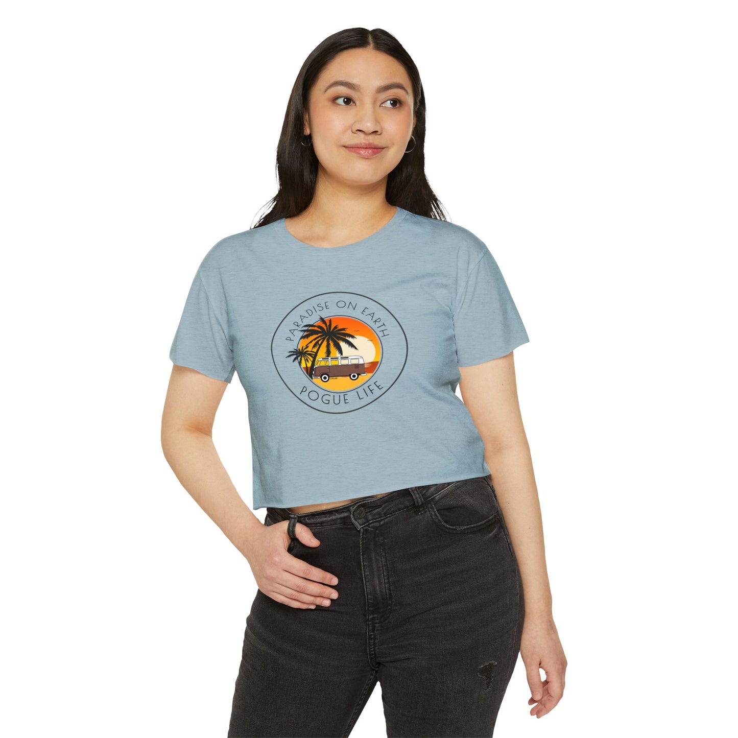 Paradise On Earth Women's Festival Crop Top - DiRoMi