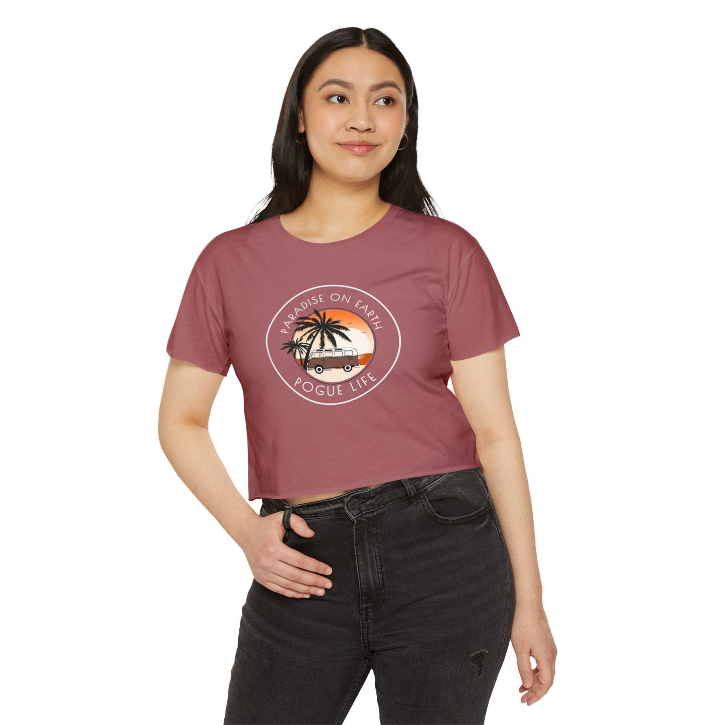 Paradise On Earth Women's Festival Crop Top - DiRoMi