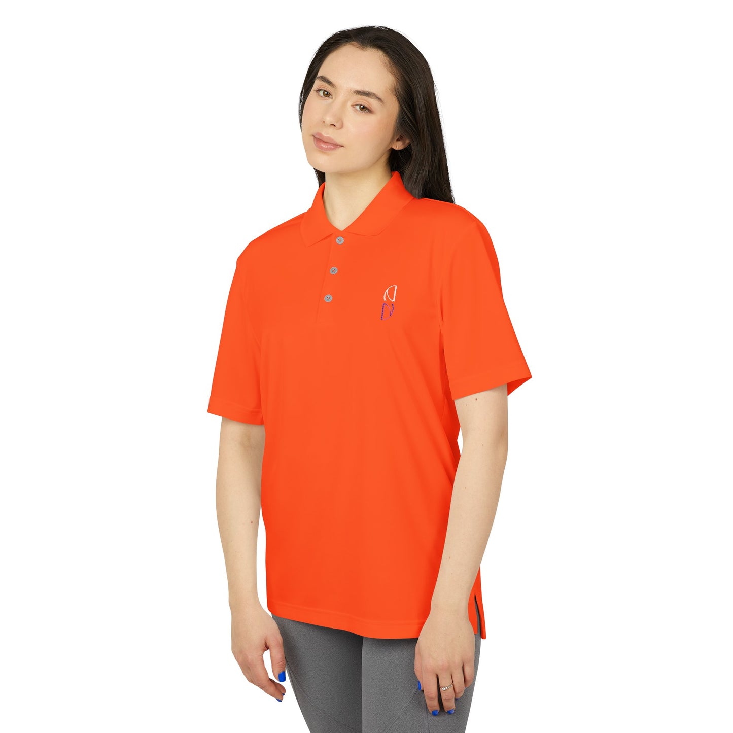 Personalized adidas Men's Performance Polo - Vibrant Orange Activewear Embroidery - DiRoMi