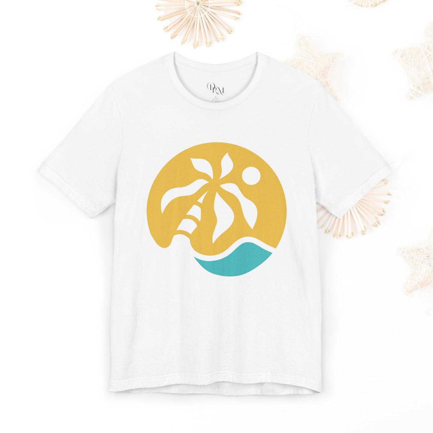 Summer Tropical Vibes Unisex Tee, Summer Shirt, Beach Wear, Vacation Apparel, Gift for Travelers, Casual Everyday Wear, Nautical Shirt - DiRoMi