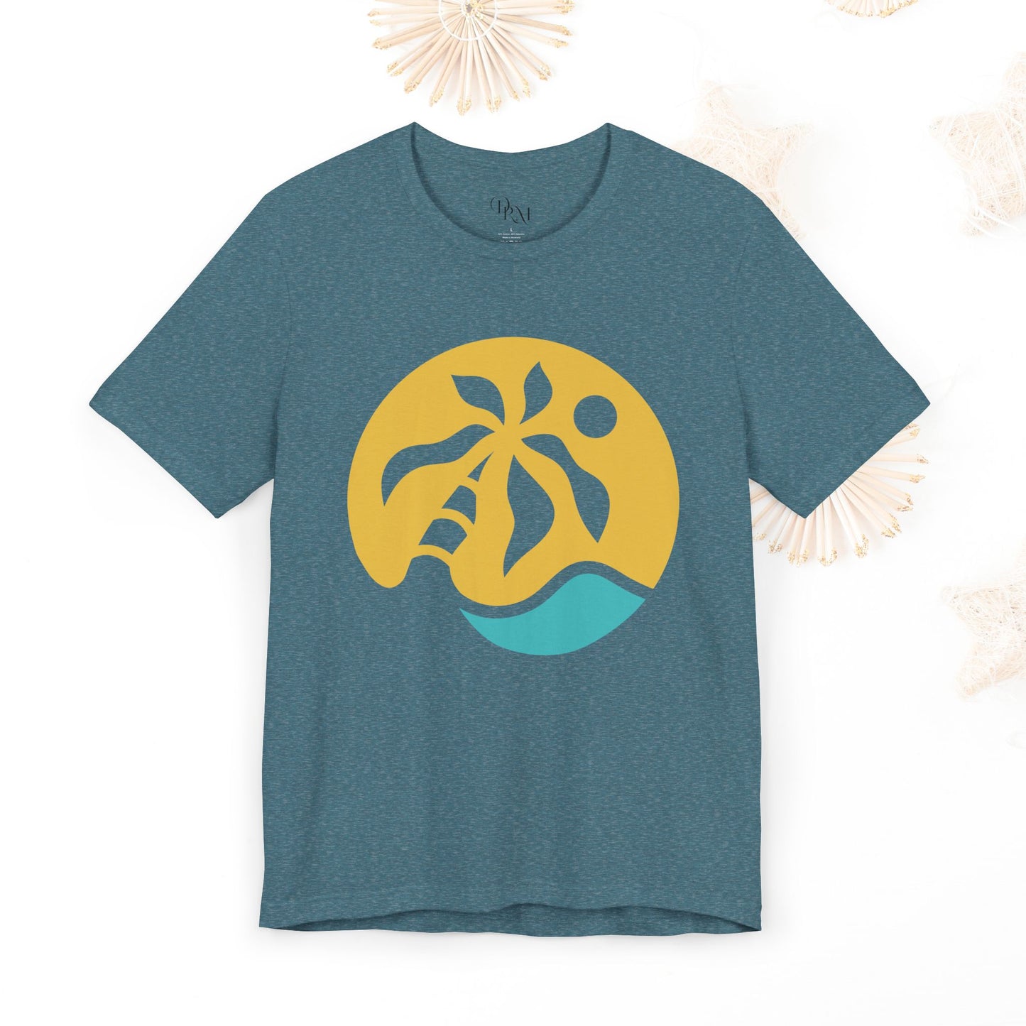 Summer Tropical Vibes Unisex Tee, Summer Shirt, Beach Wear, Vacation Apparel, Gift for Travelers, Casual Everyday Wear, Nautical Shirt - DiRoMi