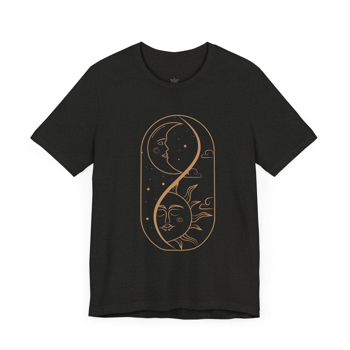 Sun and Moon Graphic Tee, Celestial Shirt, Astrology Unisex T-Shirt, Gift for Dreamers, Casual Wear, Summer Fashion, Boho Style - DiRoMi