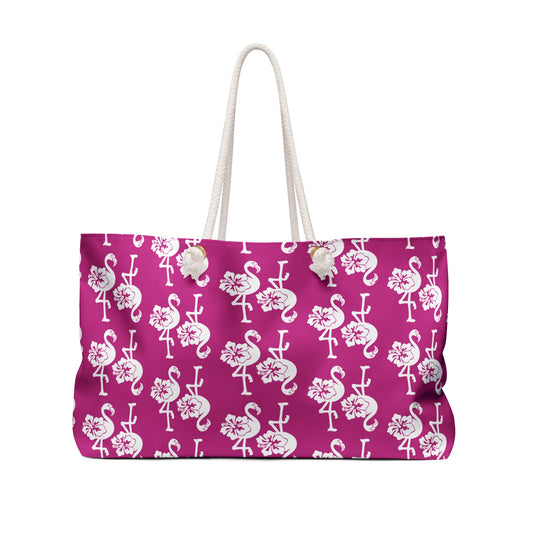 Tropical Flamingo Weekender Bag - Ideal for Travel & Beach Getaways