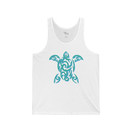Turtle Tribal Design Unisex Jersey Tank - Ocean Lover's Apparel