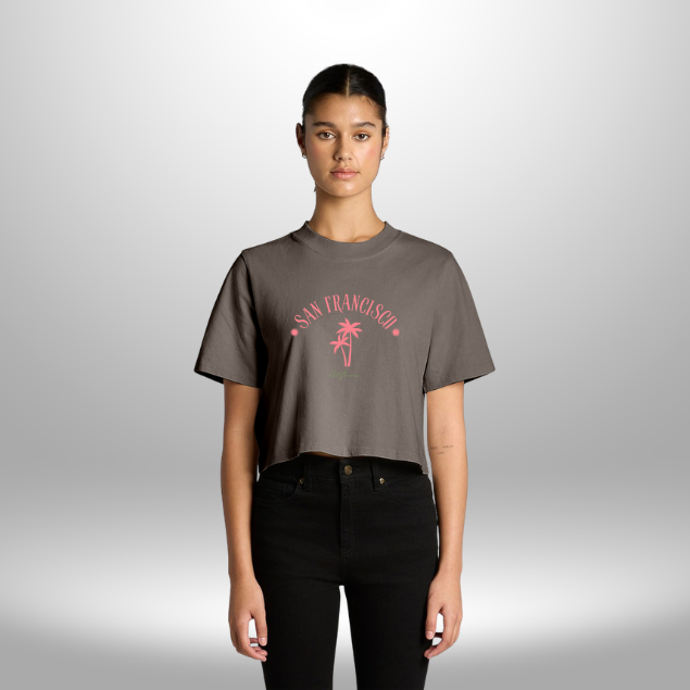 Women's Crop Tee, Crop top , Teen Heavy Faded Crop Tee - DiRoMi