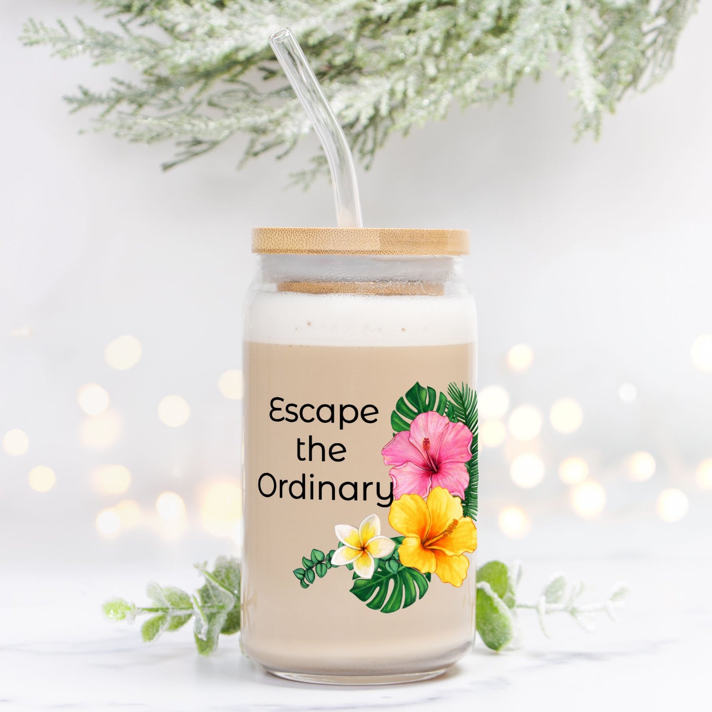 Summer Glass Tumbler 16oz