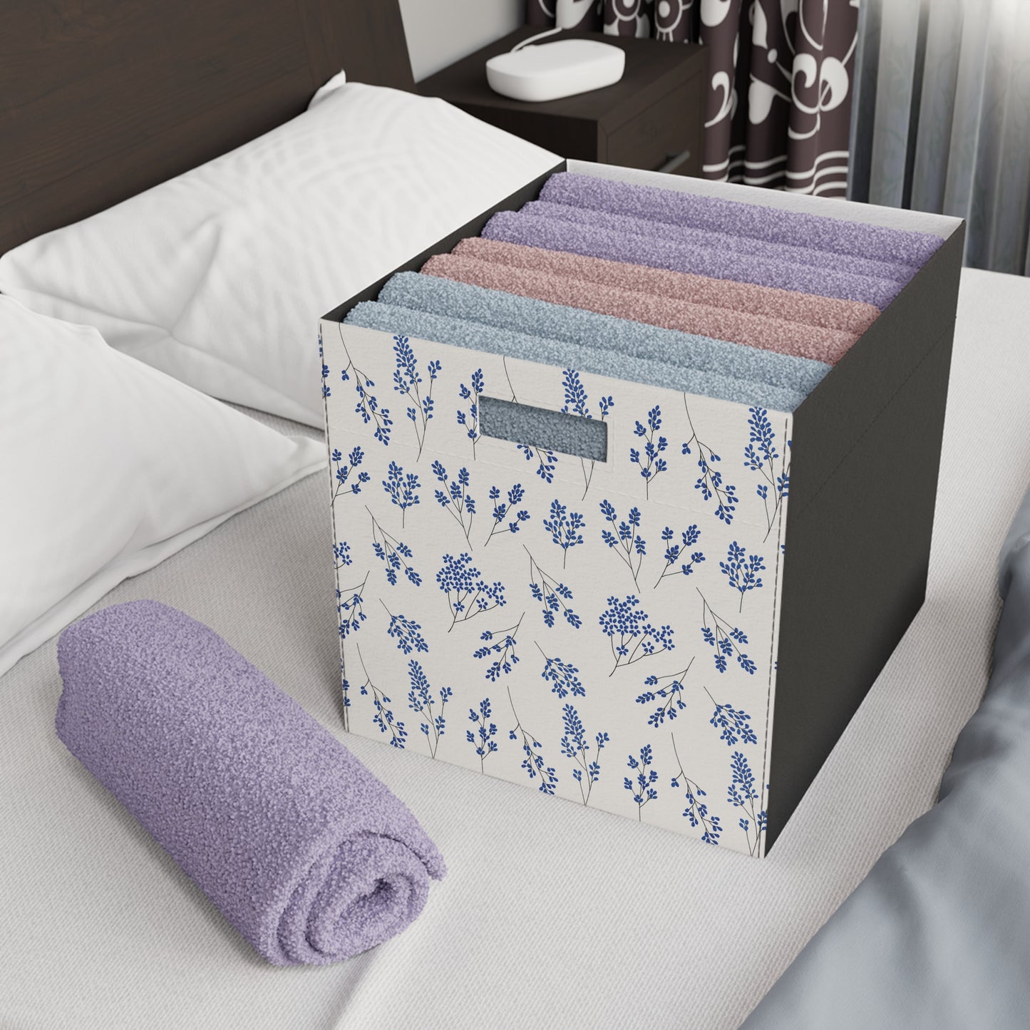 Floral Felt Storage Box