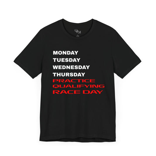 Race Day Schedule Tee - Formula 1 shirt, Unisex Graphic Shirt, Unisex Sport Top, Formula 1 t-shirt, Formula one teams shirt, F1 shirt