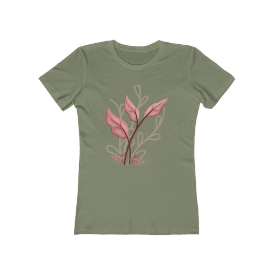 Floral Print Boyfriend Tee for Women - Casual Comfortable Style - DiRoMi