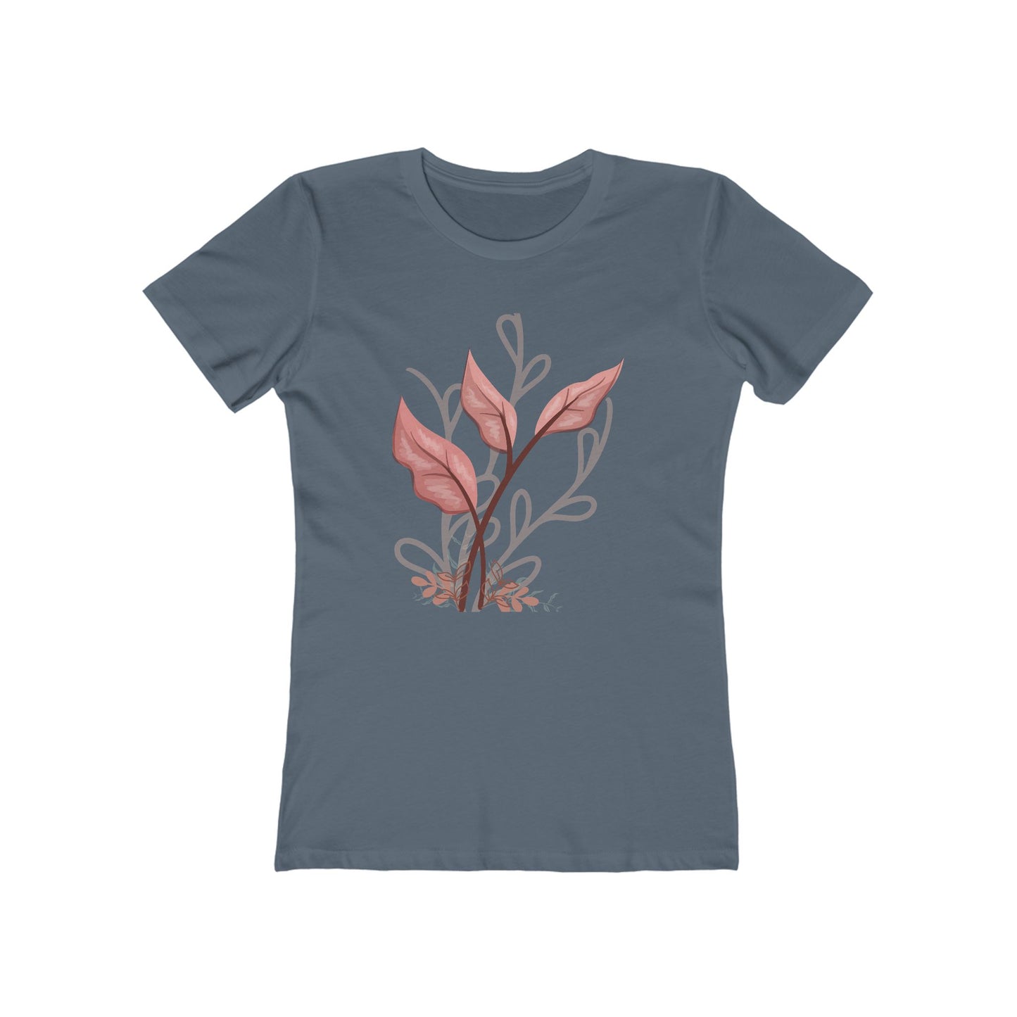 Floral Print Boyfriend Tee for Women - Casual Comfortable Style - DiRoMi