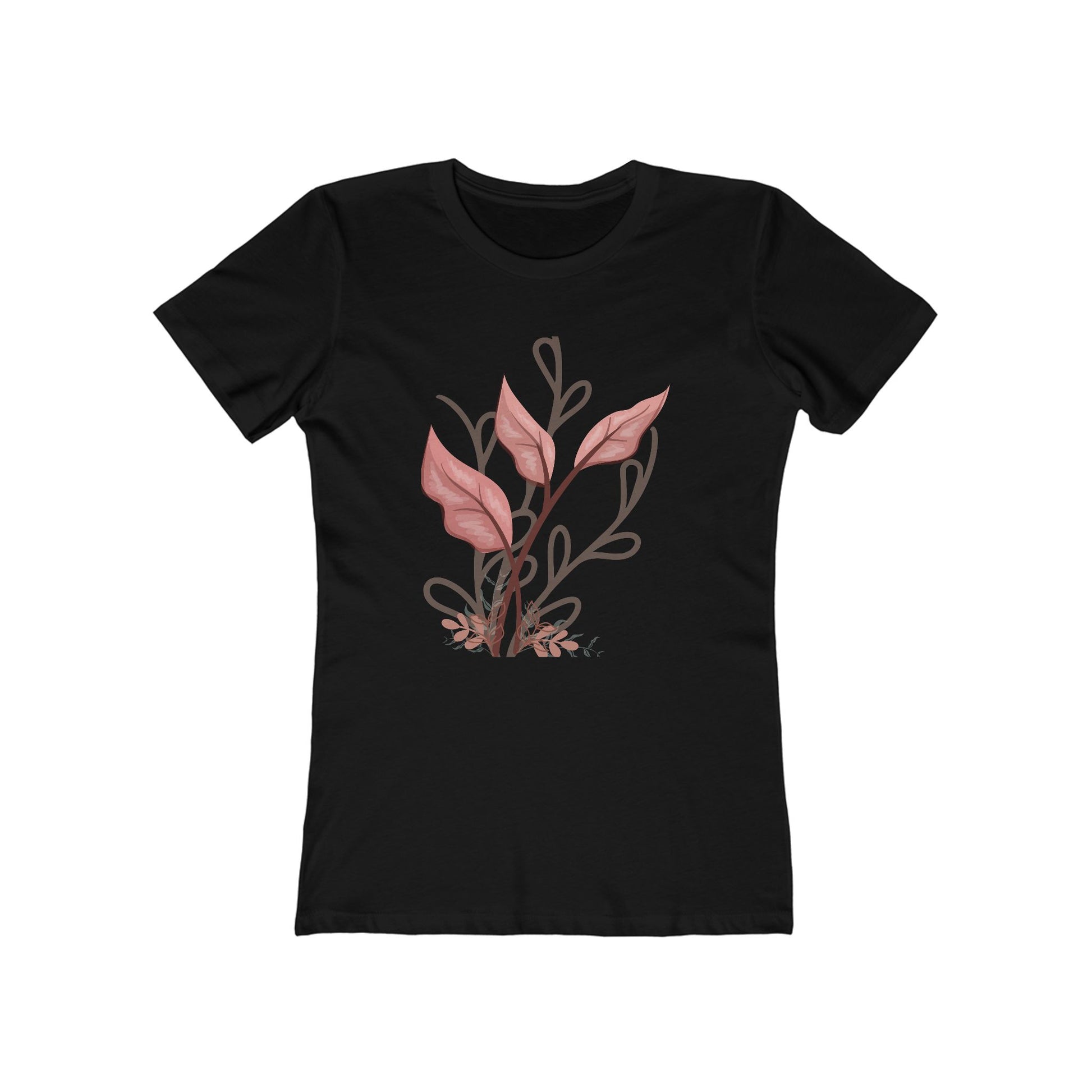Floral Print Boyfriend Tee for Women - Casual Comfortable Style - DiRoMi