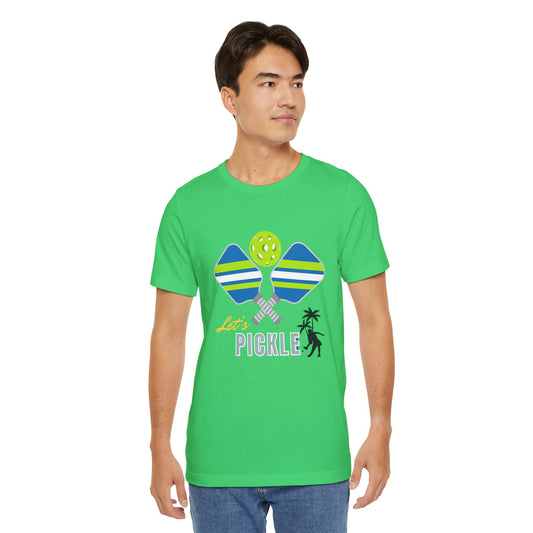 Let's Pickle! Unisex Short Sleeve Tee - Fun Pickleball T-Shirt for Sport Lovers - DiRoMi