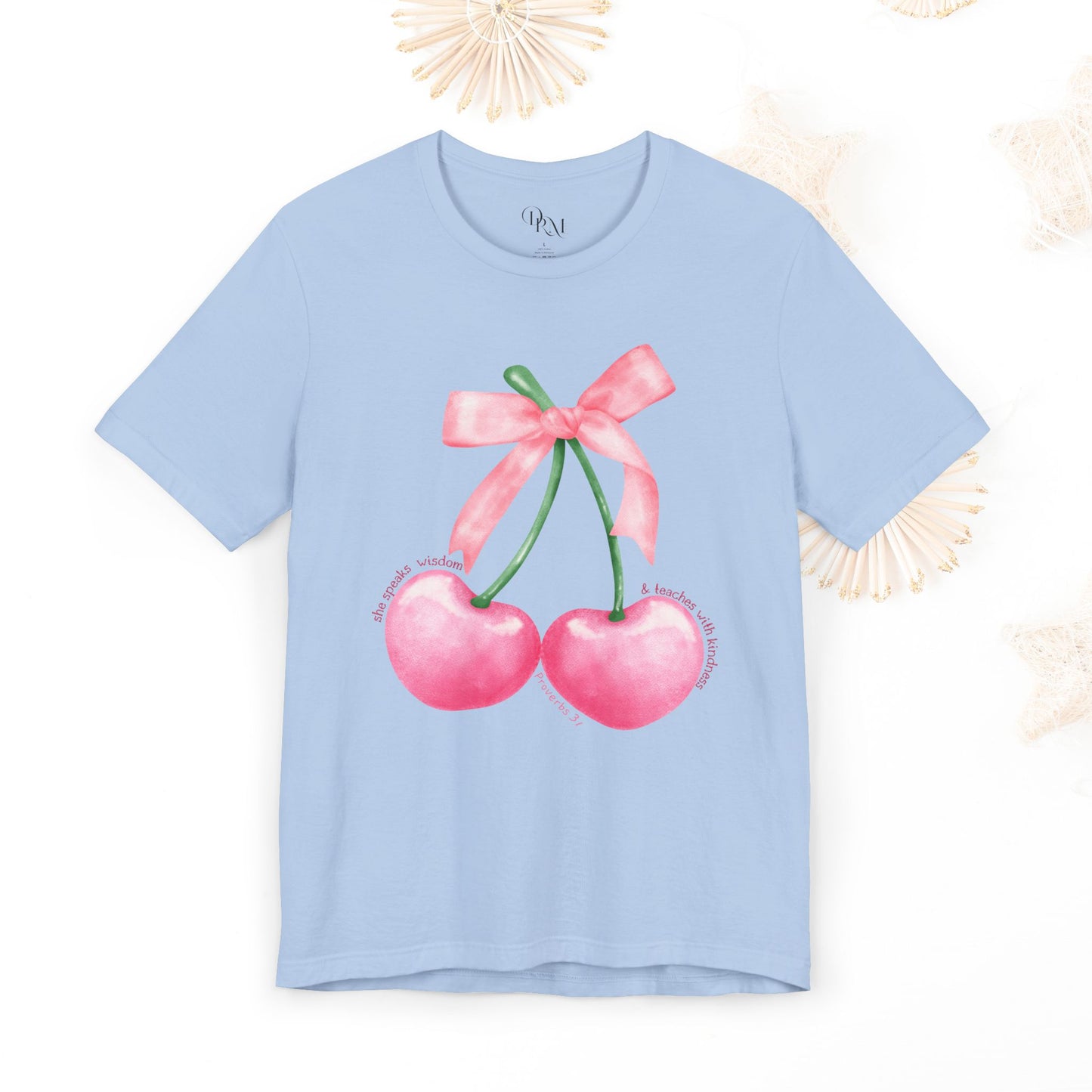 Coquette Cherry Tee, Cute Summer T-Shirt