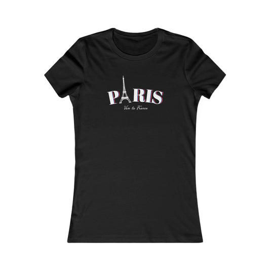 Paris Women's Favorite Tee - Stylish Black T-Shirt - DiRoMi