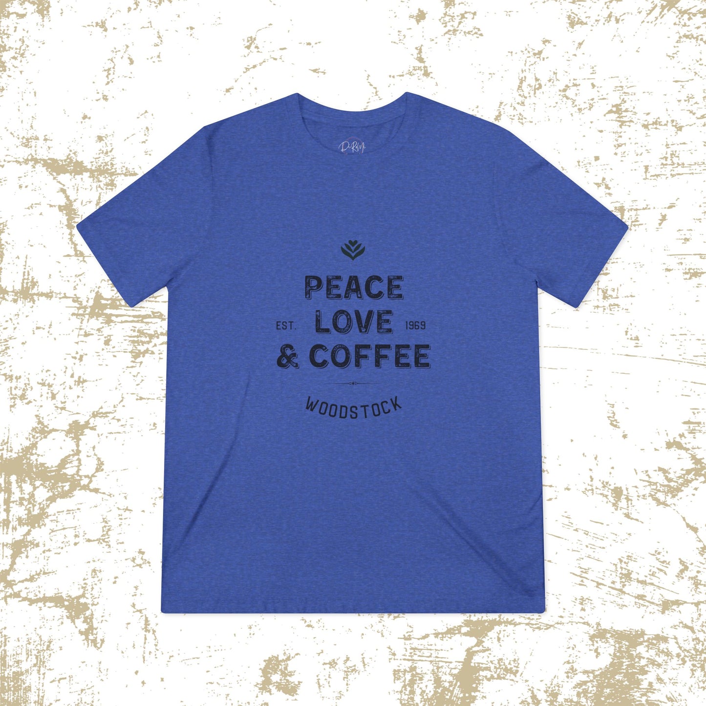 Vintage Peace Love & Coffee Unisex Triblend Tee - DiRoMi
