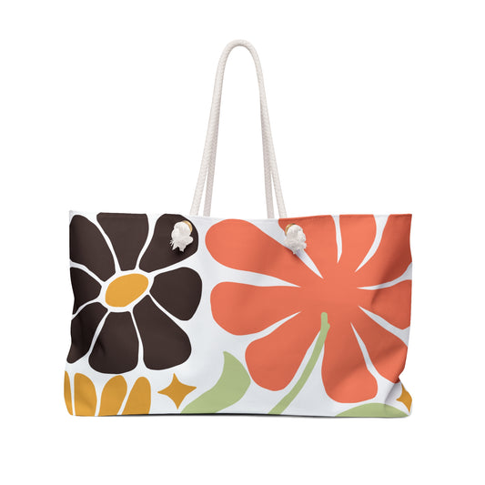 Colorful Floral Weekender Bag for Travel and Beach