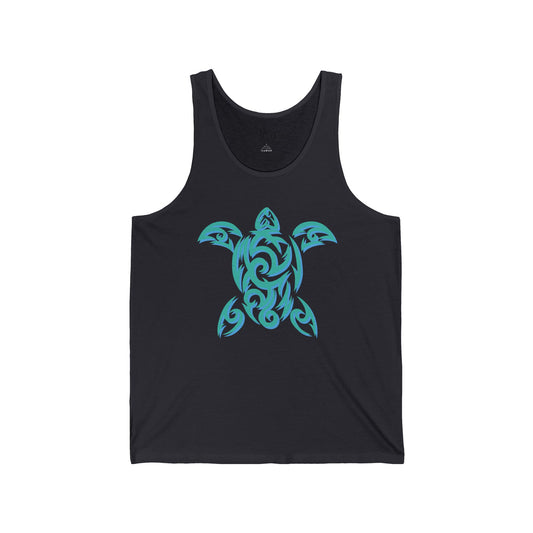 Turtle Tribal Design Unisex Jersey Tank - Ocean Lover's Apparel