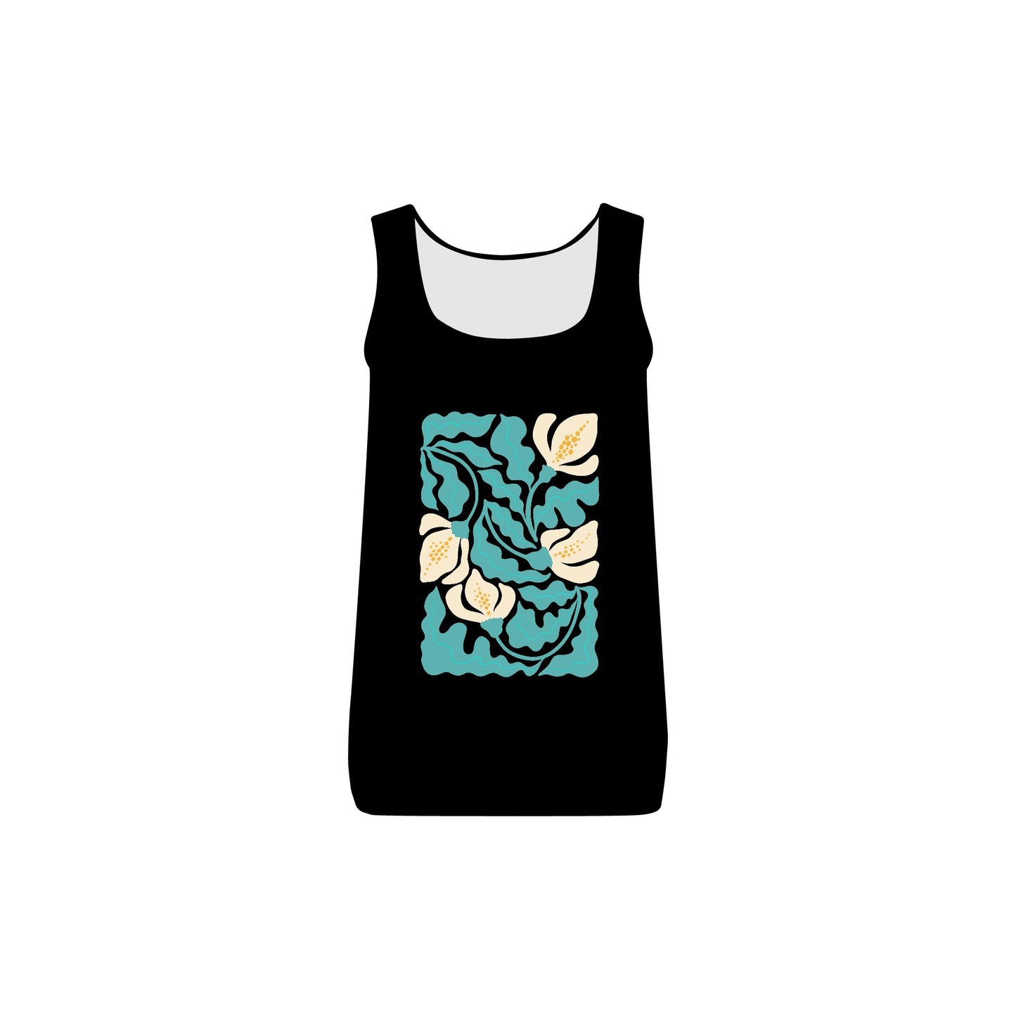 Modern Floral Rib Tank