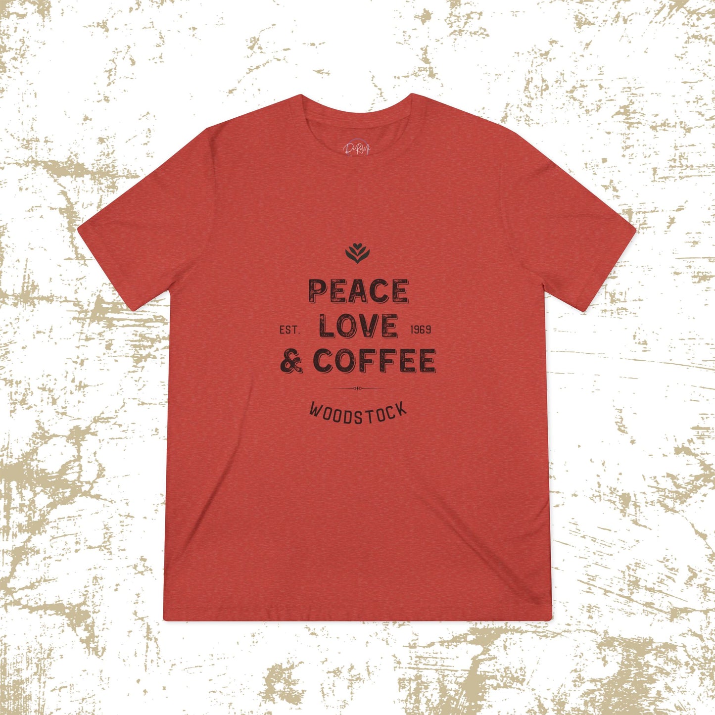 Vintage Peace Love & Coffee Unisex Triblend Tee - DiRoMi