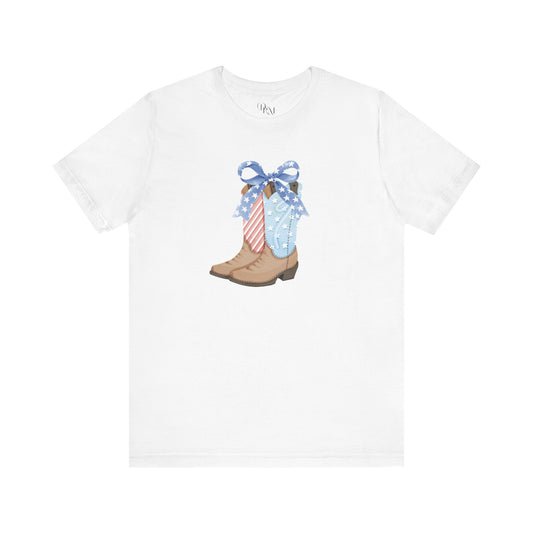 Patriotic Cowboy Boot Tee