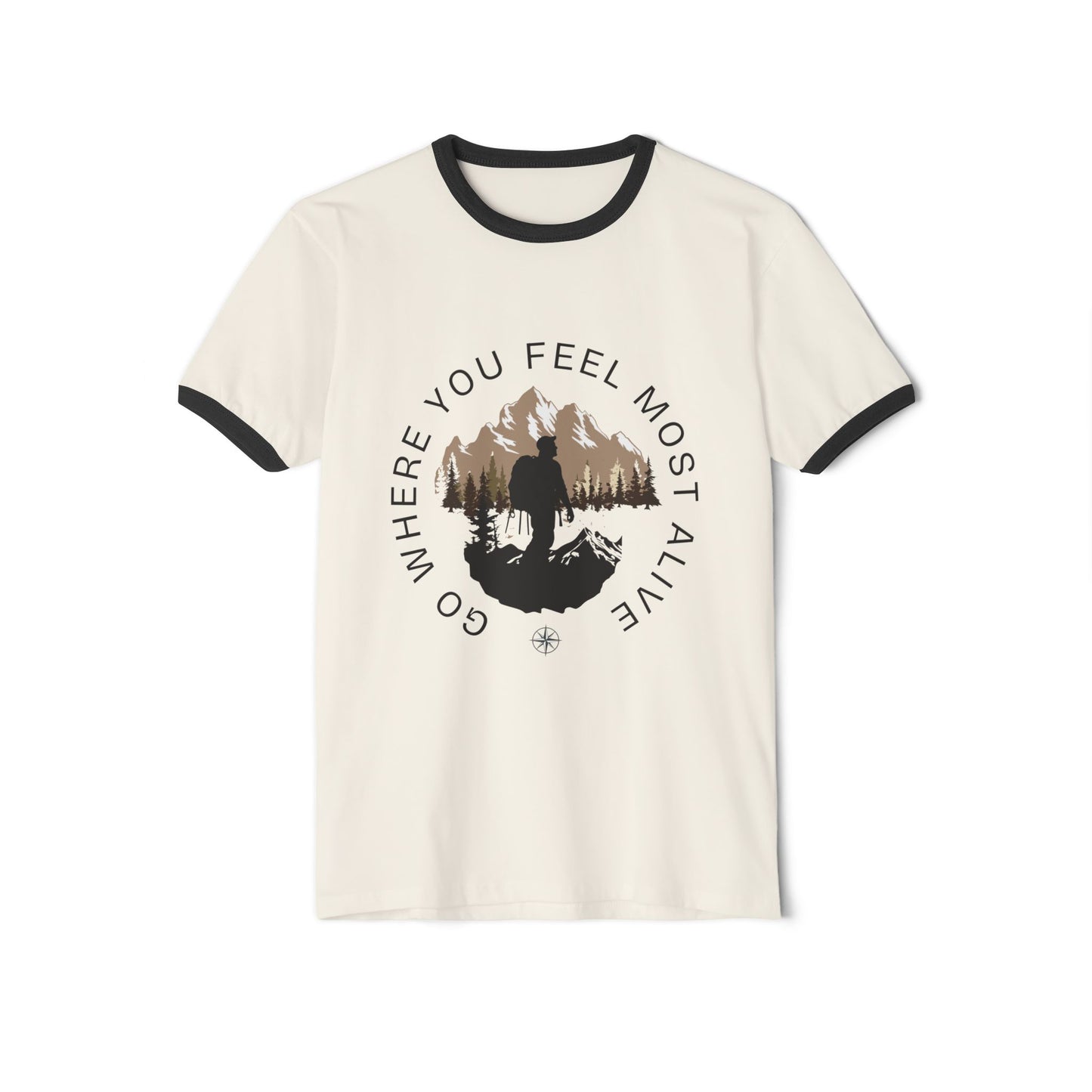 Explore Nature Unisex Cotton T-Shirt - 'Go Where You Feel Most Alive' - DiRoMi