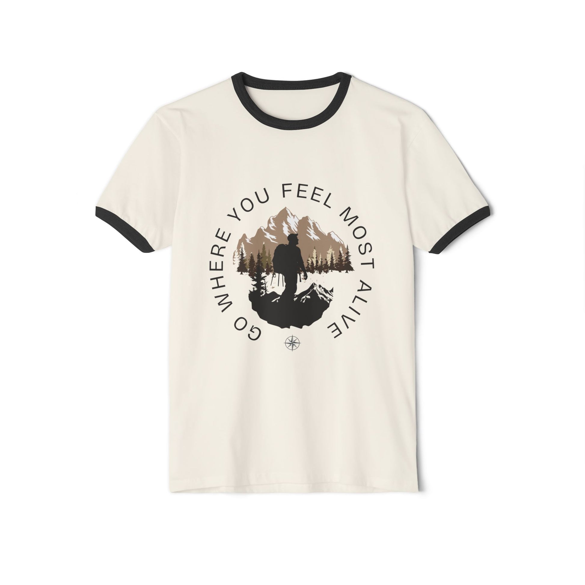 Explore Nature Unisex Cotton T-Shirt - 'Go Where You Feel Most Alive' - DiRoMi