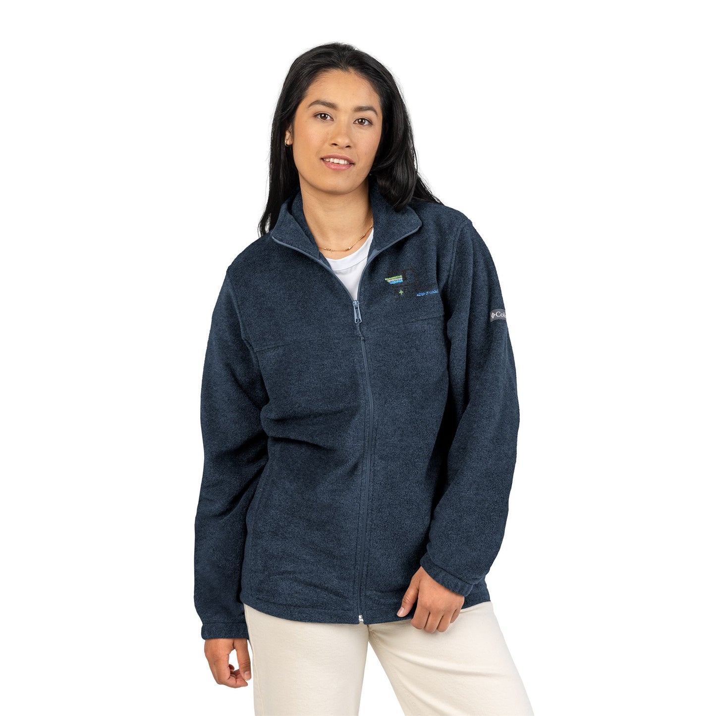Embroidered Columbia Fleece Jacket