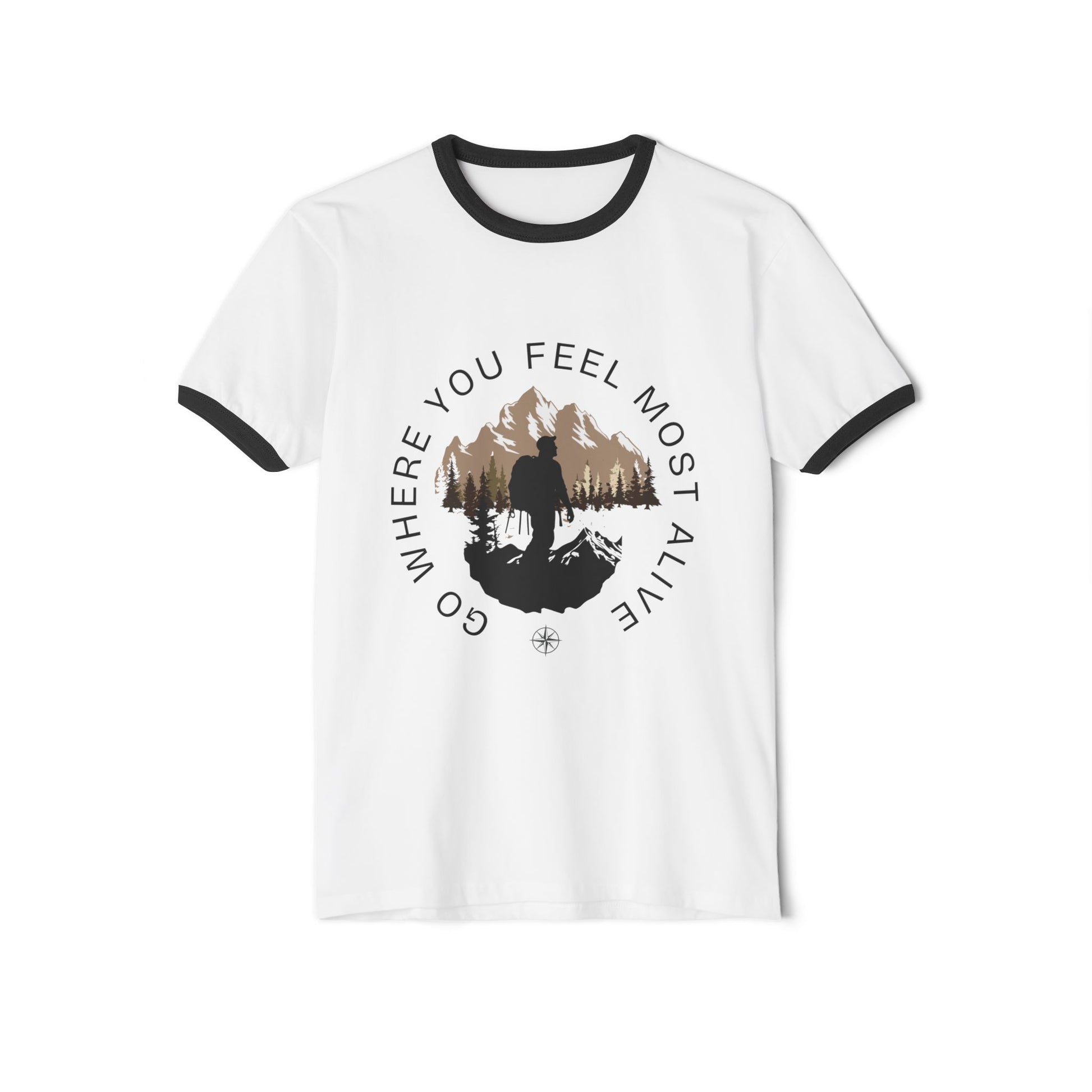Explore Nature Unisex Cotton T-Shirt - 'Go Where You Feel Most Alive' - DiRoMi
