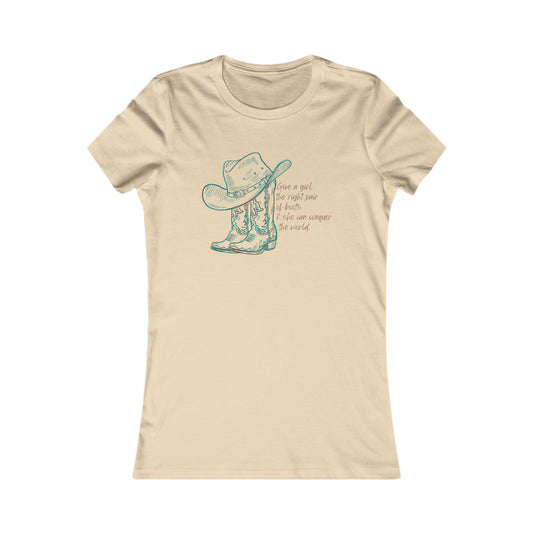 Cowgirl Tee - Inspirational Cowgirl Boots Women's T-Shirt - DiRoMi