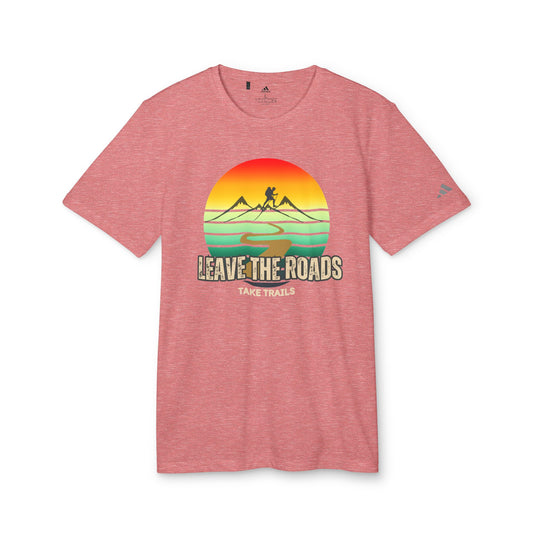 Adidas Unisex Sport T-shirt - 'Leave the Roads, Take Trails' Adventure T-Shirt, graphic shirt, sports shirt - DiRoMi