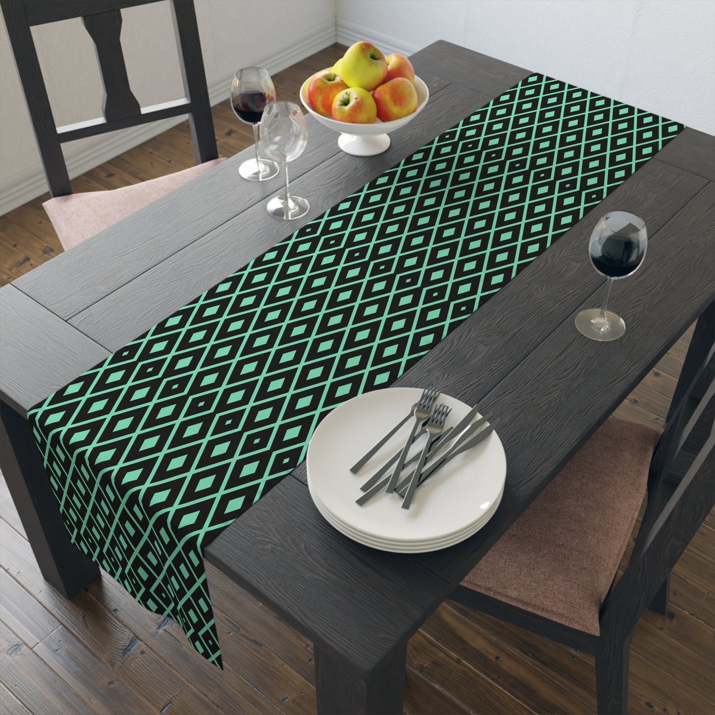 Geometric Cotton Table Runner