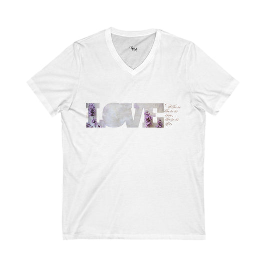 Love Floral V-Neck Tee for All Occasions - DiRoMi