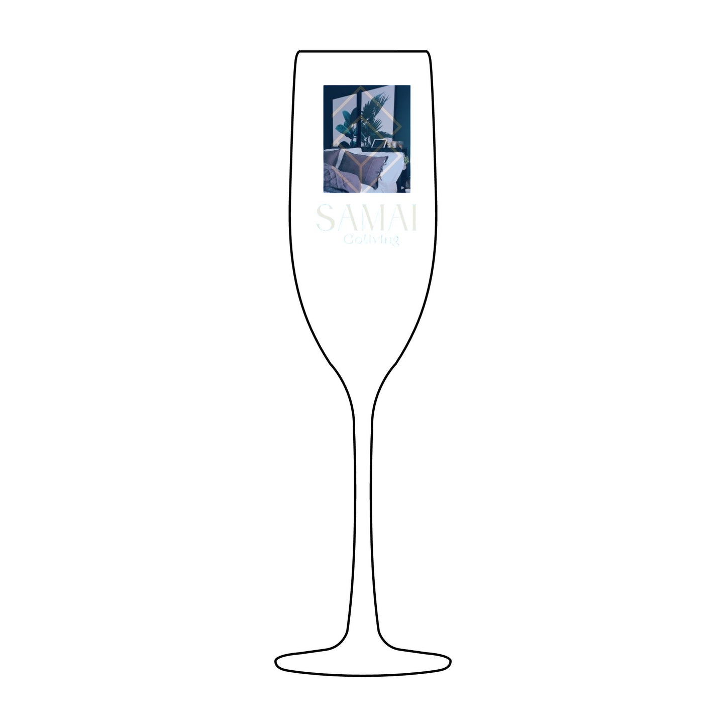 Engraved Champagne Glass 8oz