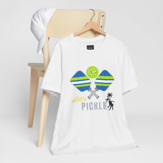 Let's Pickle! Unisex Short Sleeve Tee - Fun Pickleball T-Shirt for Sport Lovers - DiRoMi