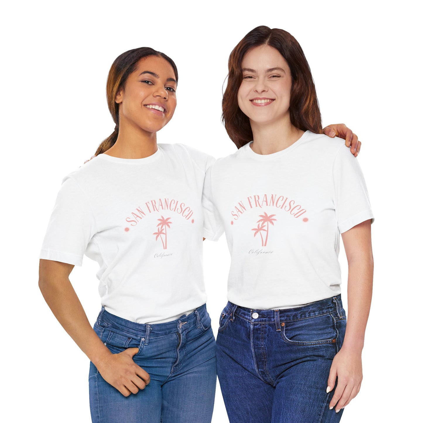 California Vibes Women Tee with San Francisco Design - DiRoMi