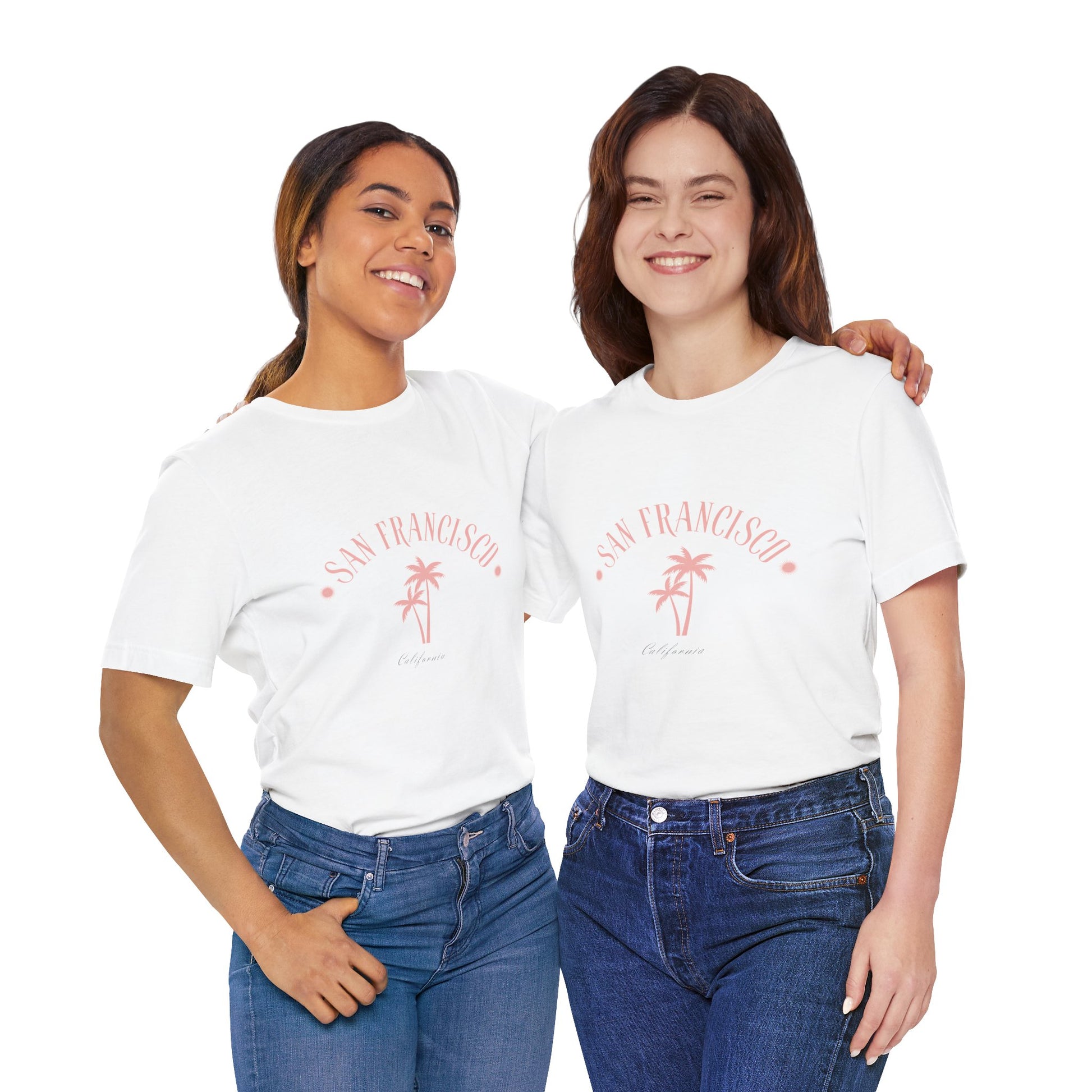 California Vibes Women Tee with San Francisco Design - DiRoMi
