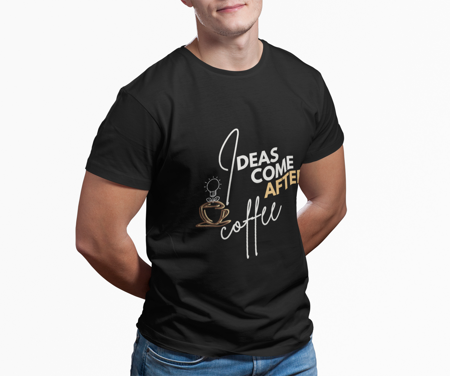 Ideas Come After Coffee - Unisex Recycled Organic T-Shirt - DiRoMi