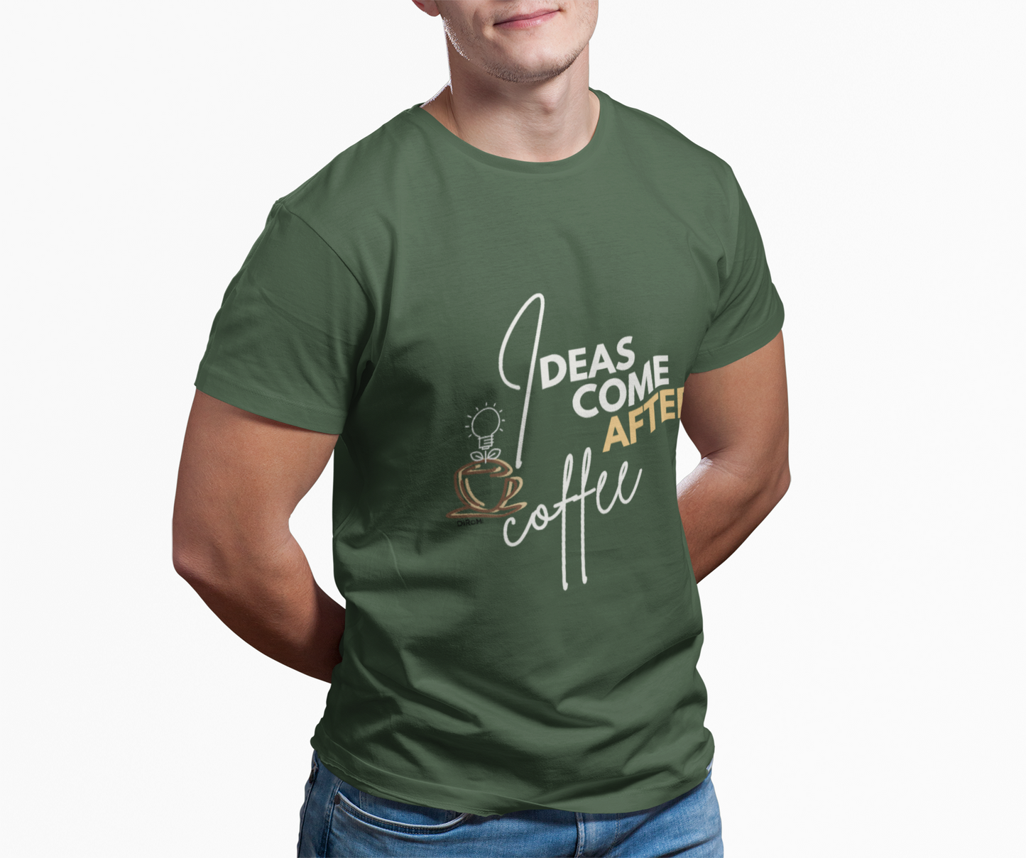 Ideas Come After Coffee - Unisex Recycled Organic T-Shirt - DiRoMi
