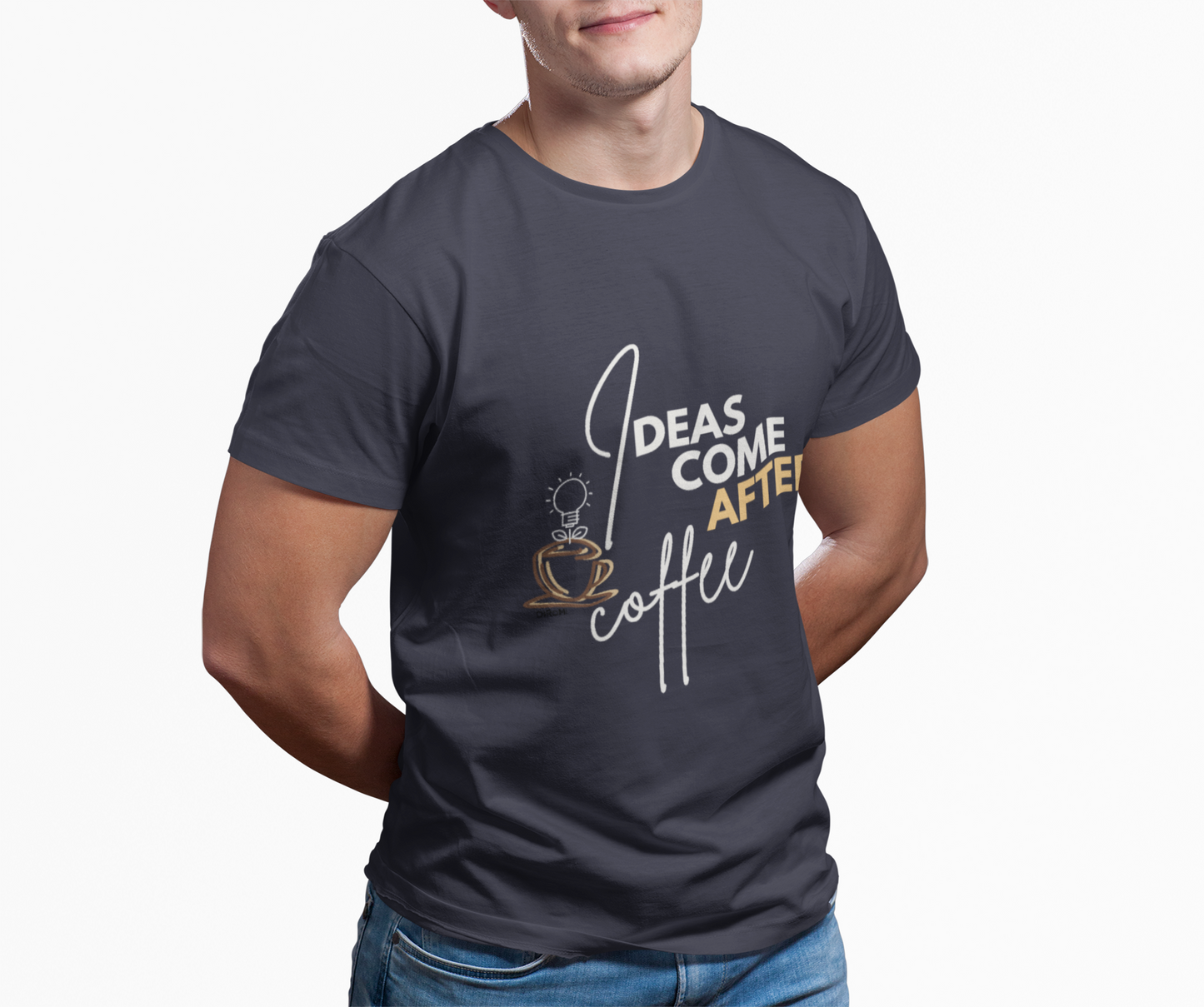 Ideas Come After Coffee - Unisex Recycled Organic T-Shirt - DiRoMi