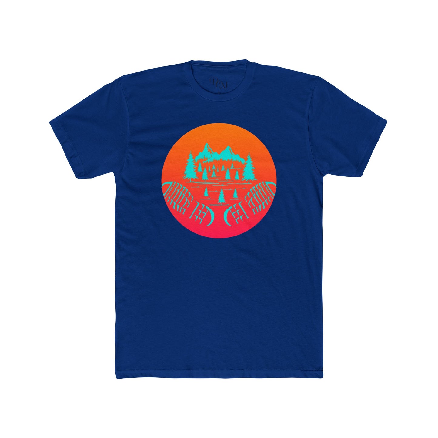 Outdoor Adventures Awaits Unisex Cotton Crew Tee - Retro Mountain Design - DiRoMi