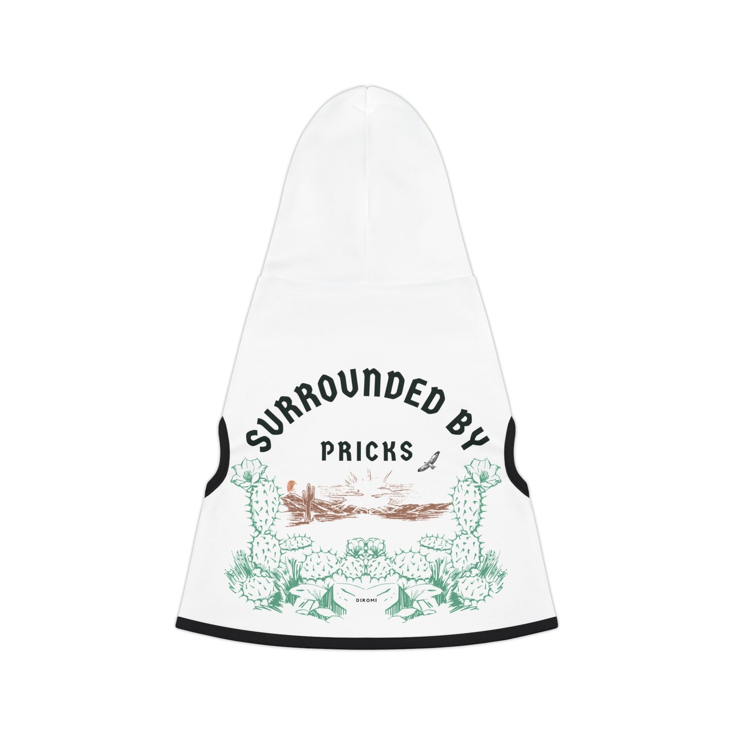 Cute 'Surrounded by Pricks' Pet Hoodie for Fashionable Pets - DiRoMi