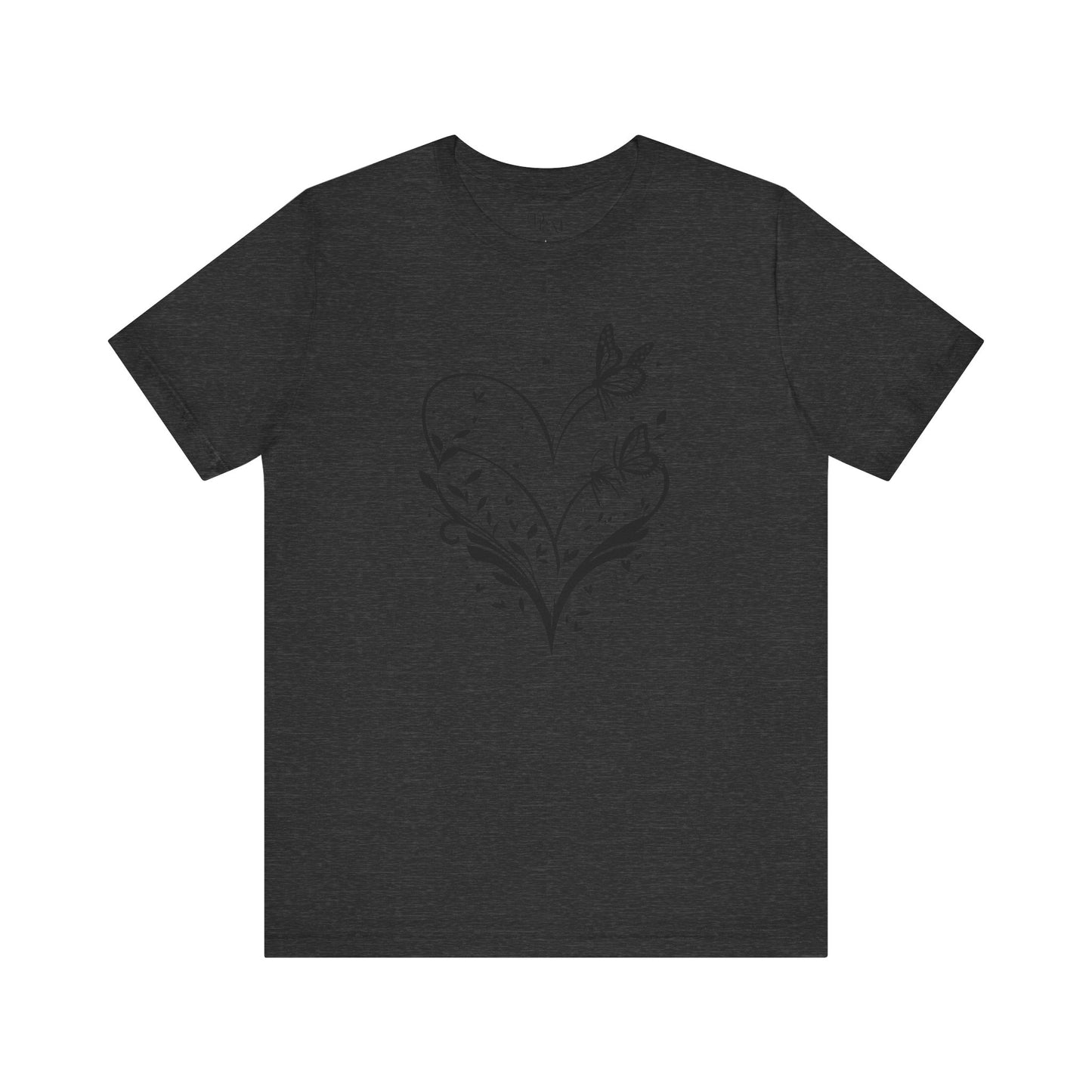 Butterfly Heart Unisex Tee, Nature-Inspired Shirt, Gift for Her, Casual Everyday Wear, Eco-Friendly Apparel, Perfect for Spring