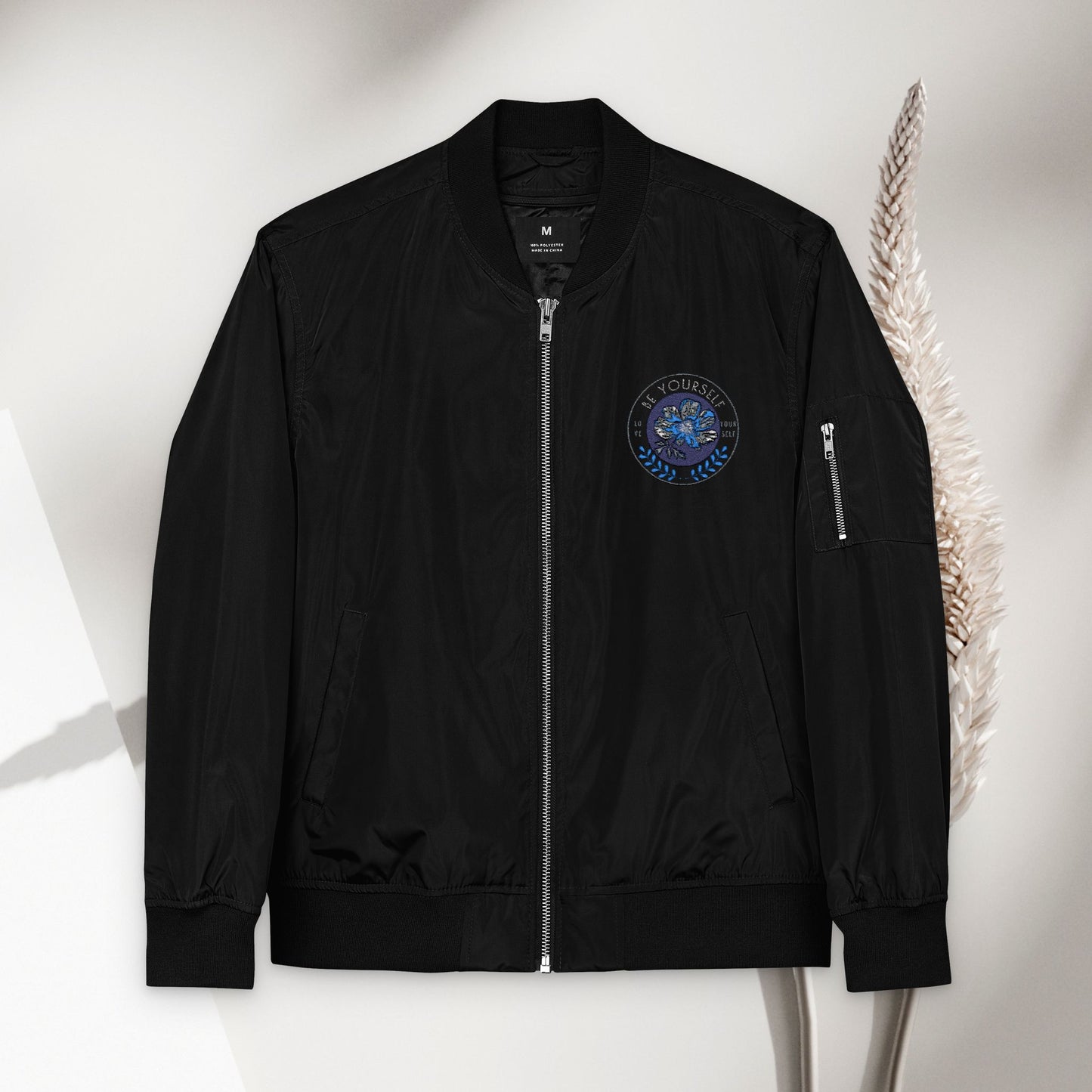 Eco-Friendly Embroidered Bomber Jacket - Stylish & Sustainable - DiRoMi