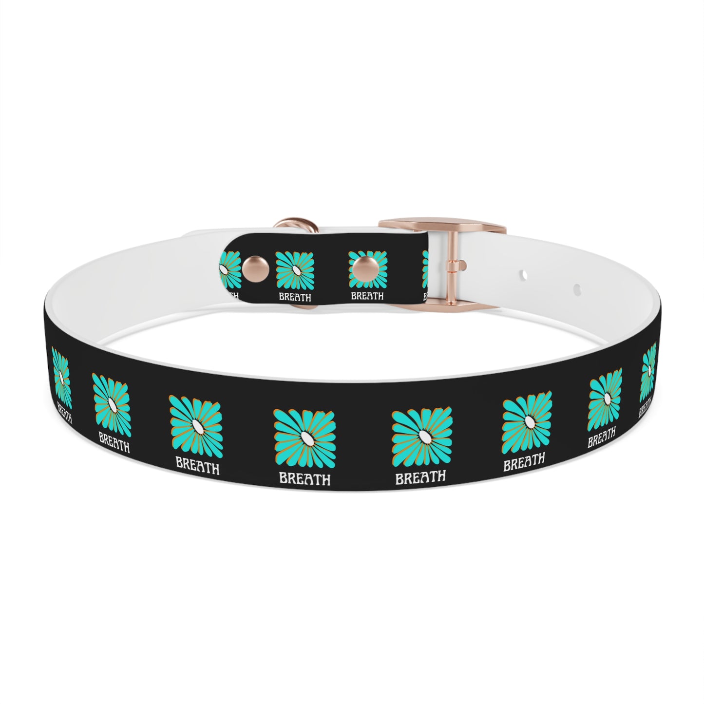 Colorful 'Breathe' Dog Collar - Vibrant Floral Design for Stylish Pets
