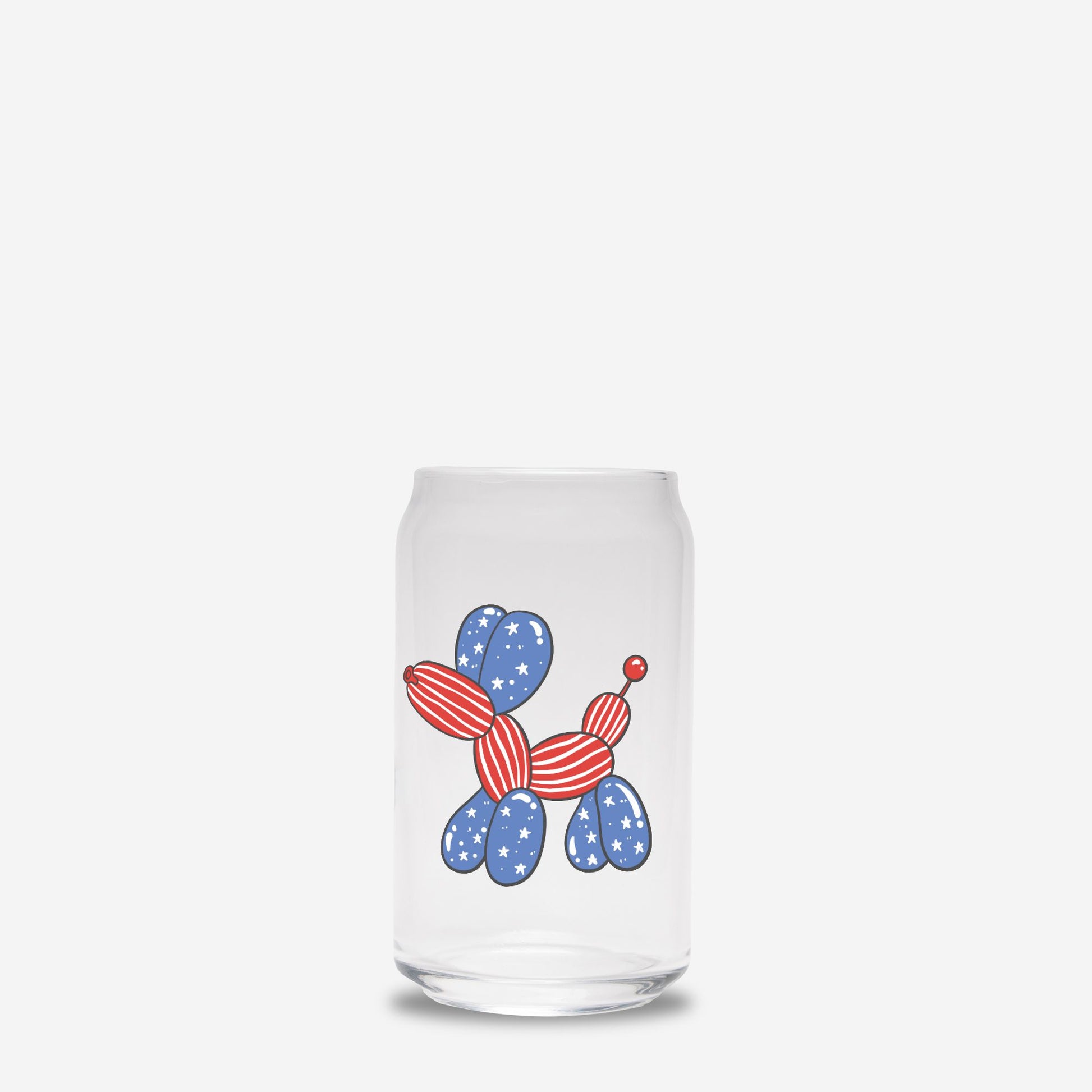 4th of July Glass Tumbler, American Tumbler,Glass Can 16oz - DiRoMi