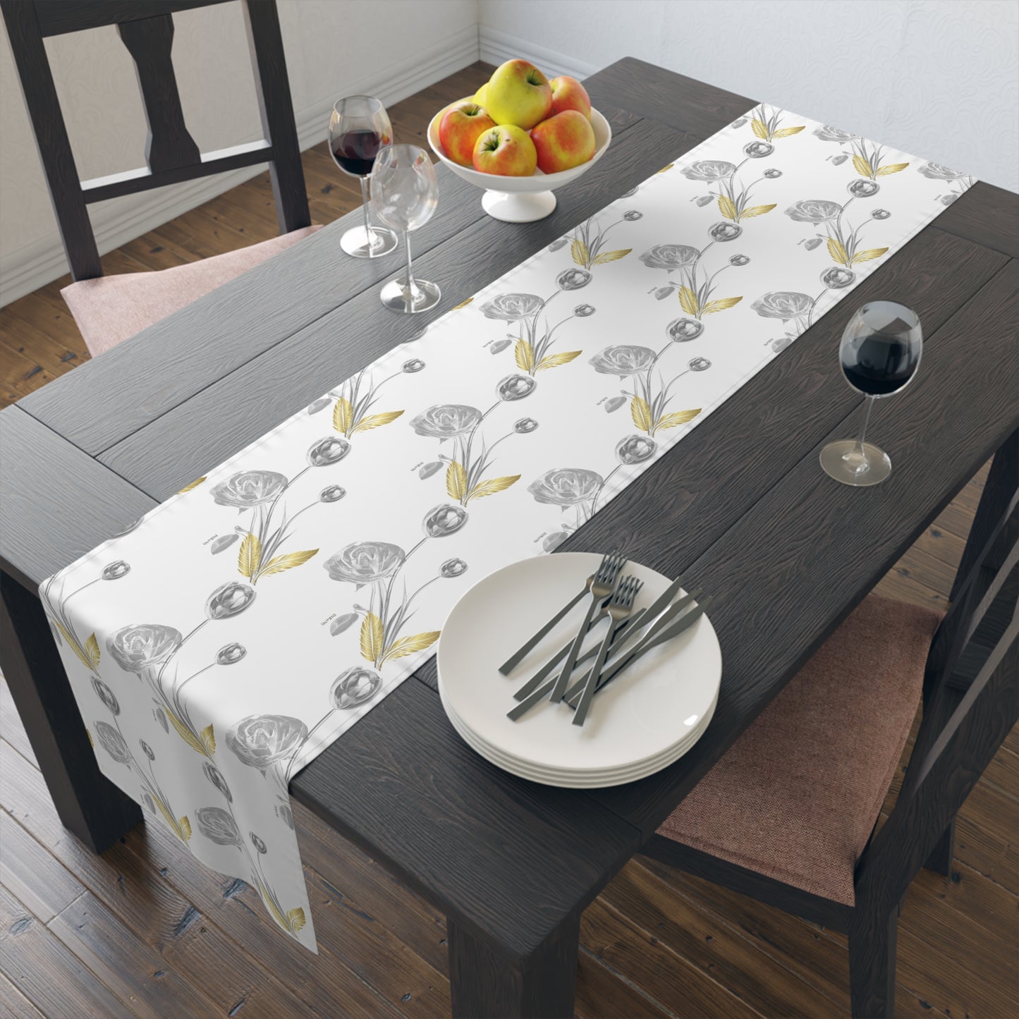Modern Floral Table Runner