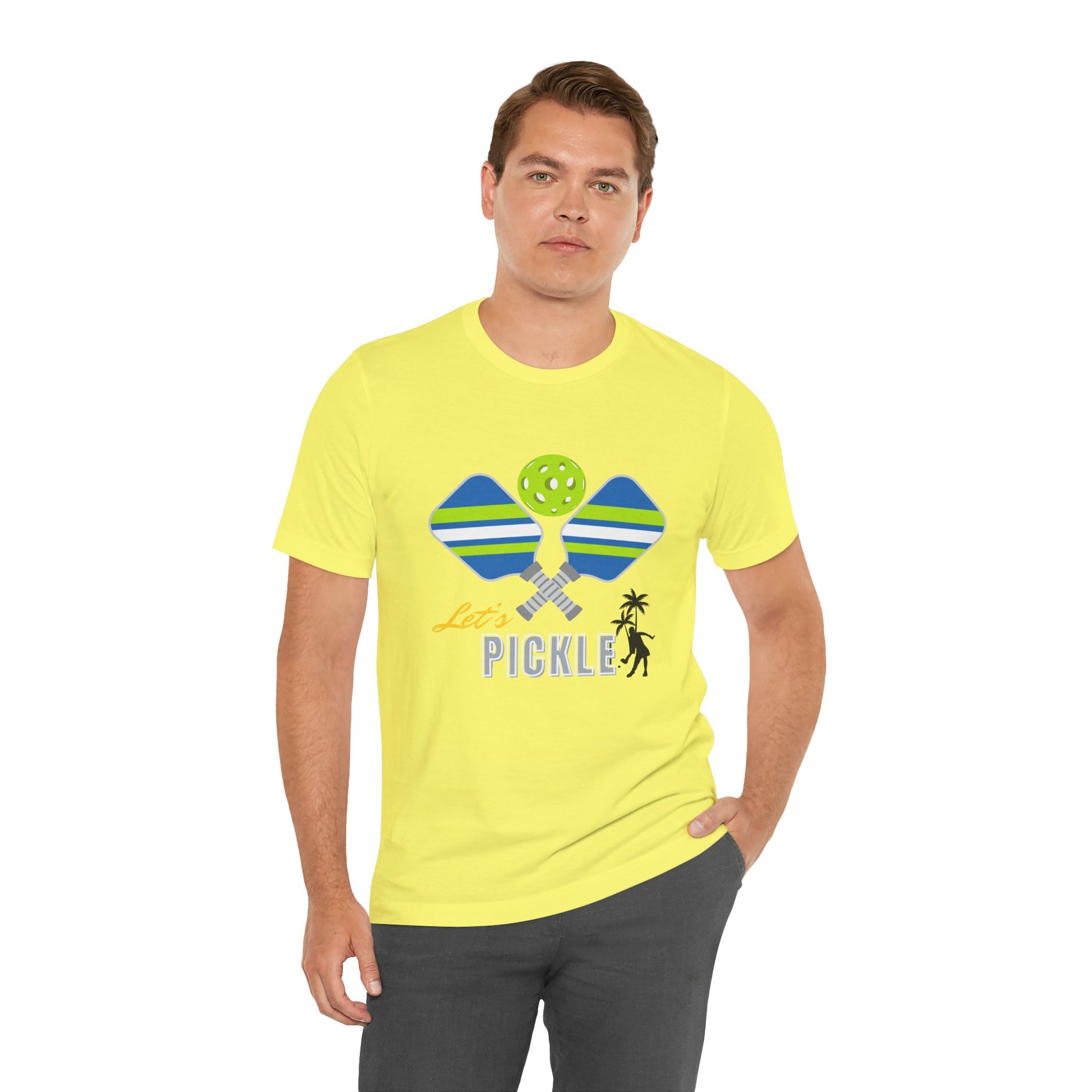 Let's Pickle! Unisex Short Sleeve Tee - Fun Pickleball T-Shirt for Sport Lovers - DiRoMi
