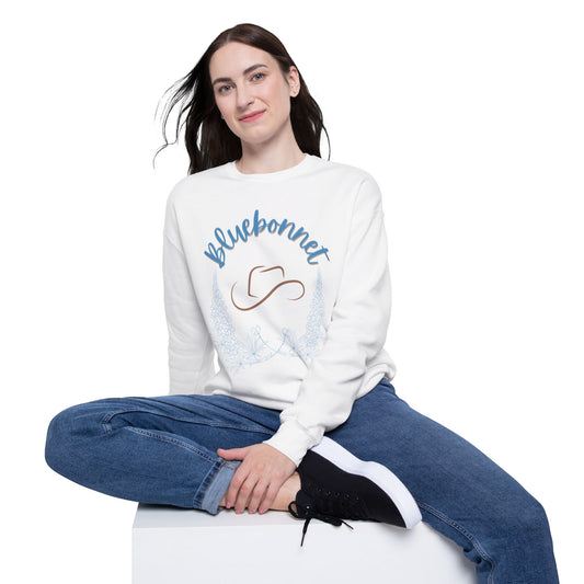 Bluebonnet Unisex Drop Shoulder Sweatshirt - Cozy Spring Style - DiRoMi