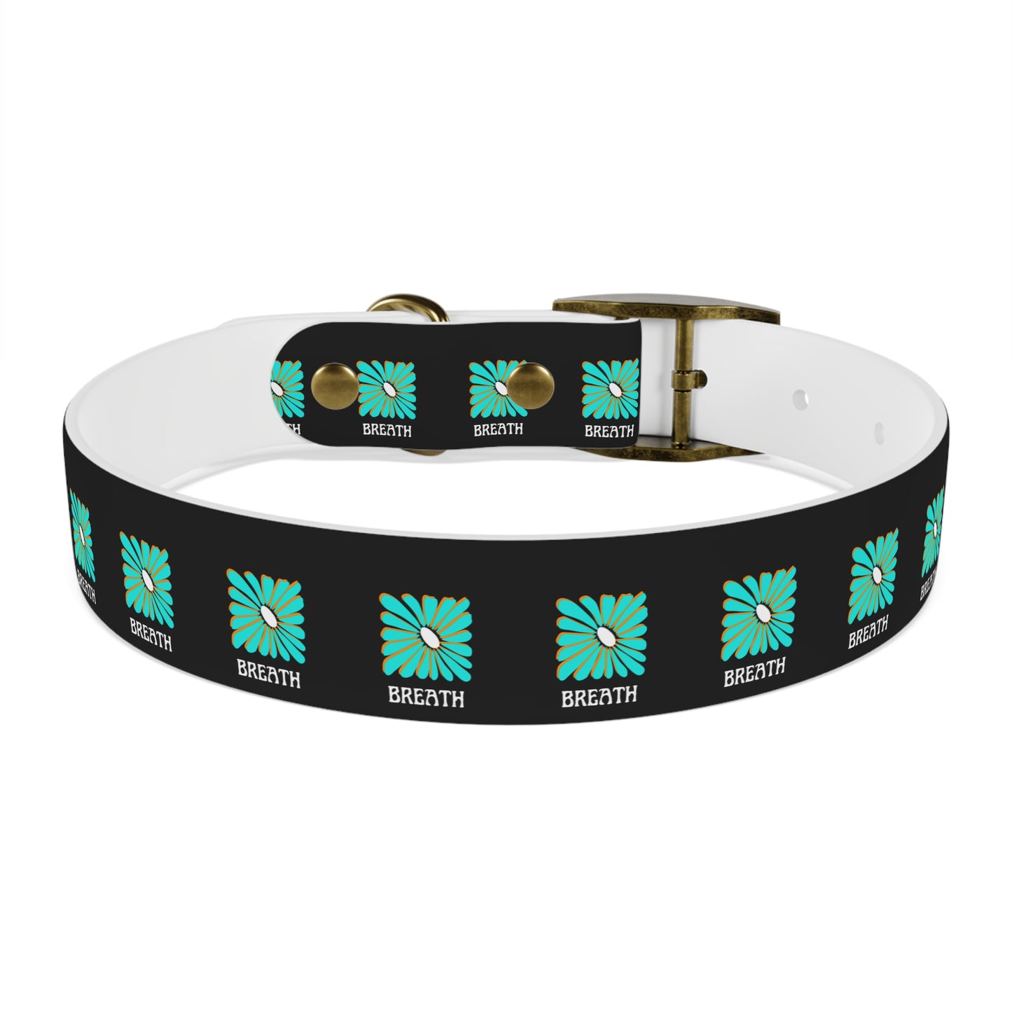 Colorful 'Breathe' Dog Collar - Vibrant Floral Design for Stylish Pets